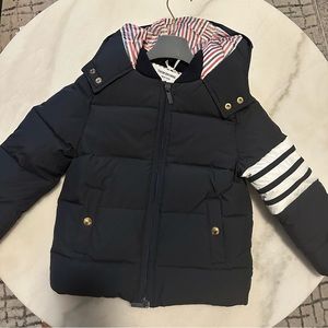 Thom Browne Kids dark blue coat